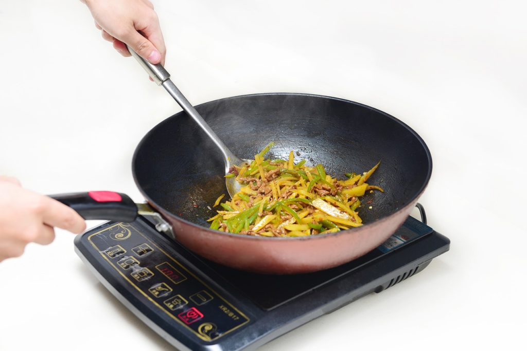 une plaque de cuisson